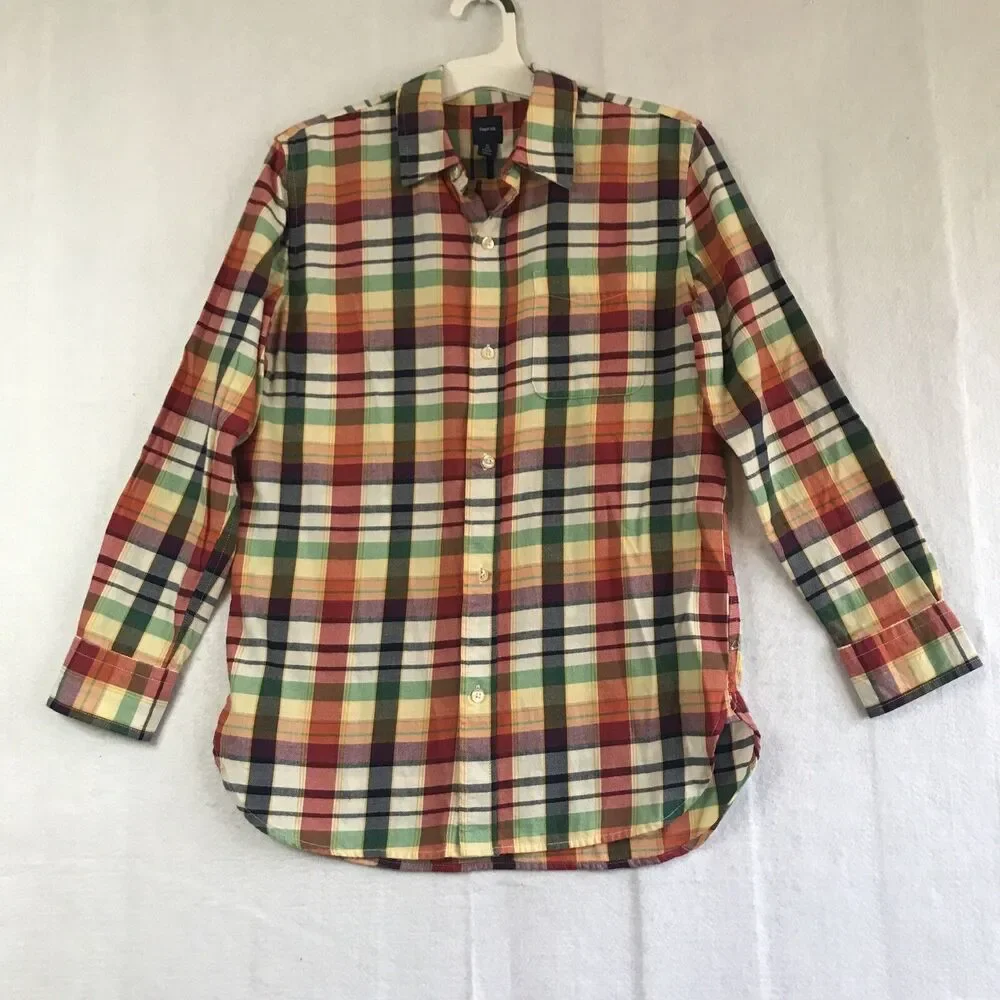 Gap Kids Boy Button Up Shirt XL (12) plaid